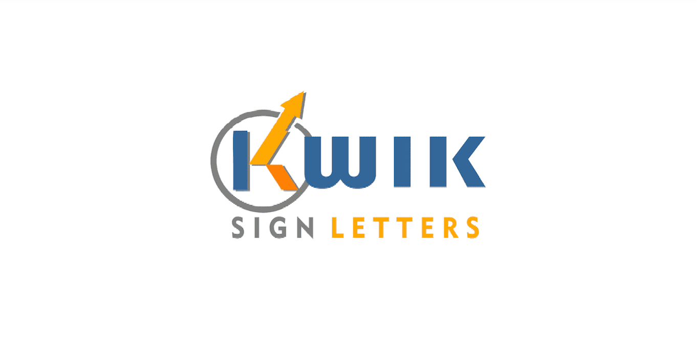 kwick sign letters logo